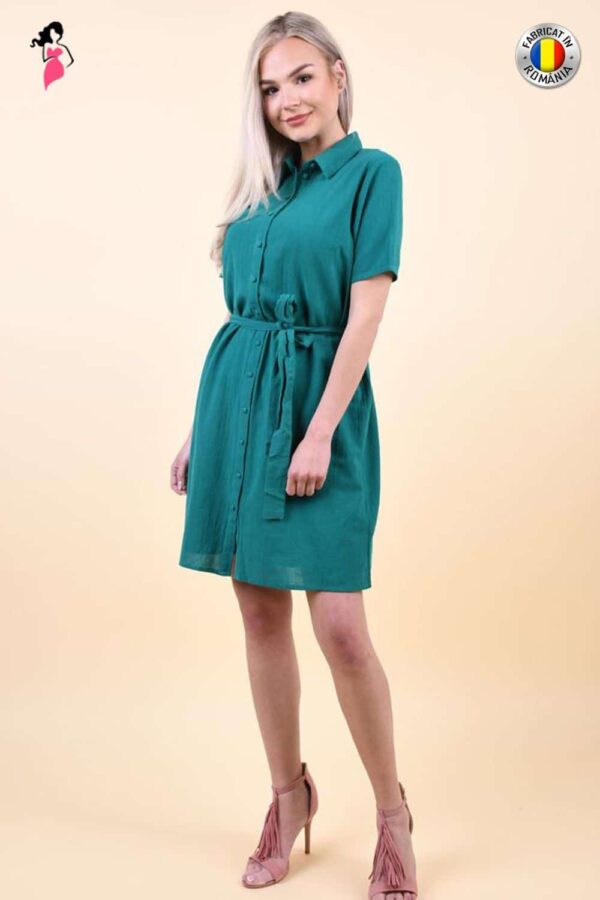 Rochie de zi din bumbac cu captuseala detasabila reglabila