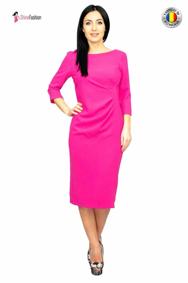 Rochie casual-office roz