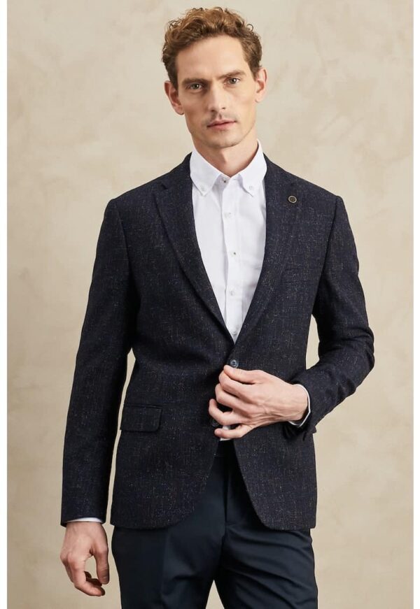 Sacou casual cu buzunare cu clapa