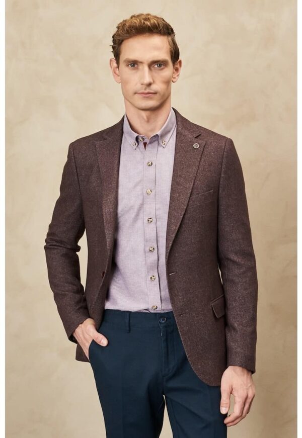 Sacou casual din amestec de lana cu slit pe partea din spate