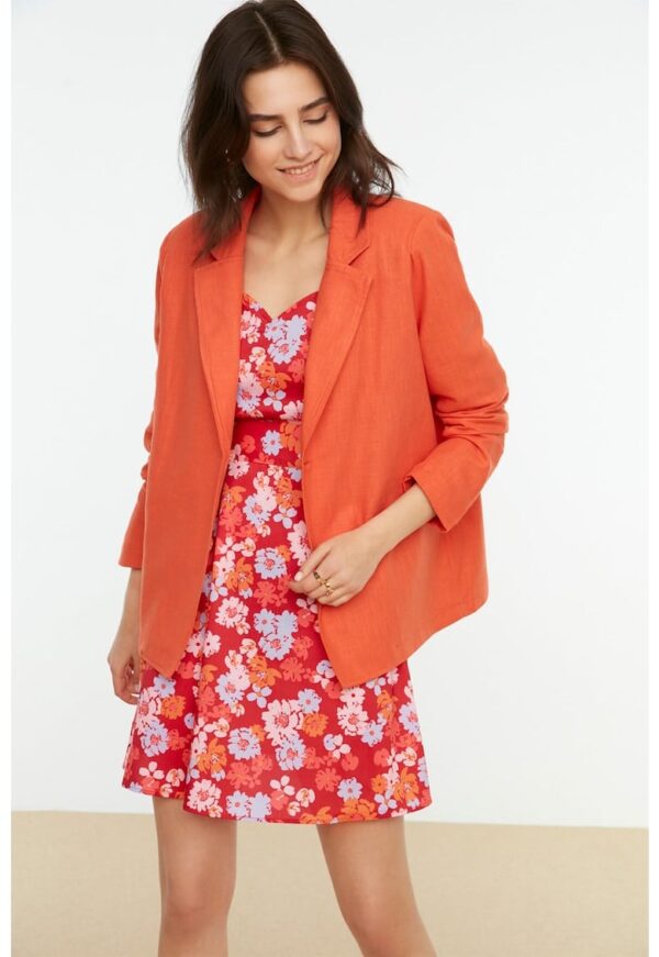 Sacou din bumbac cu revere decupate