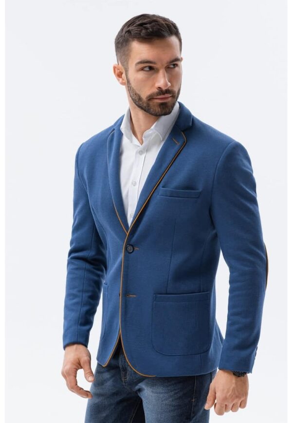 Sacou casual cu detalii contrastante