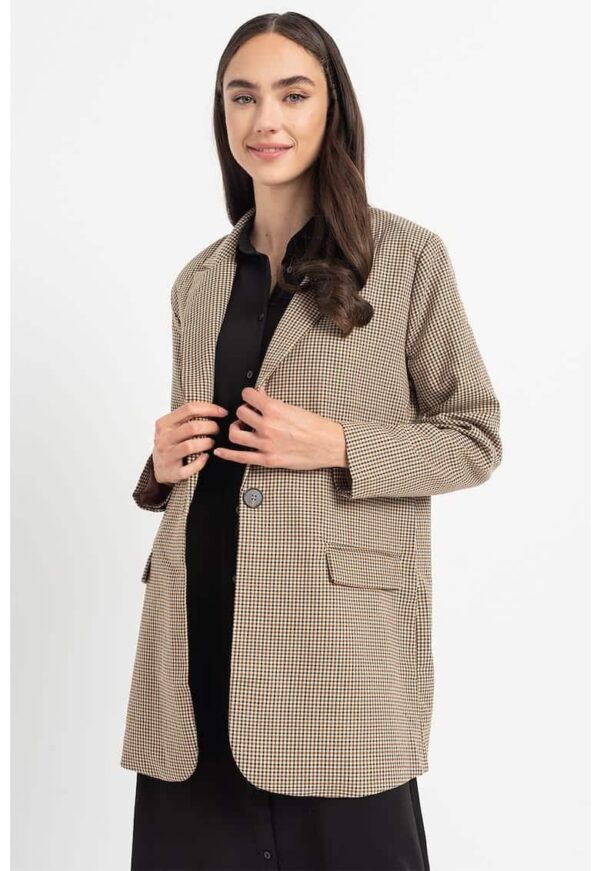 Sacou supradimensionat in carouri