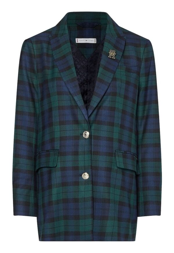 Sacou relaxed fit cu model in carouri