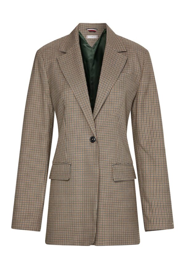 Sacou cu model in carouri si buzunare cu clapa