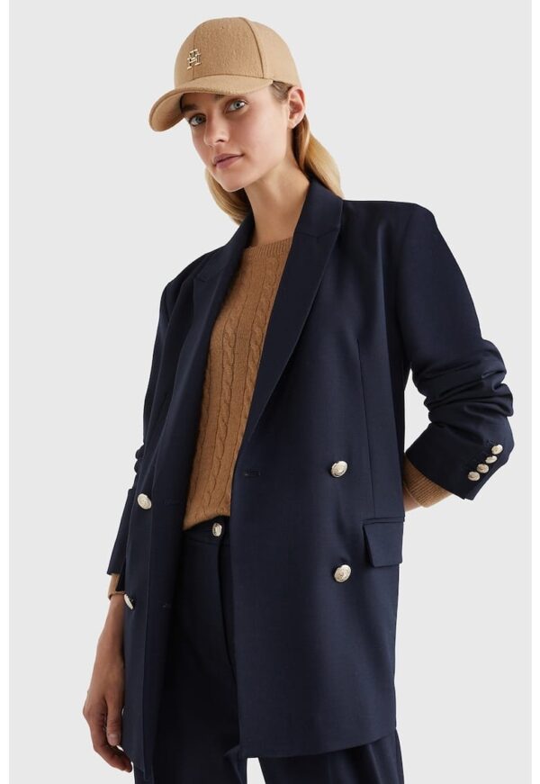 Sacou din amestec de lana cu doua randuri de nasturi