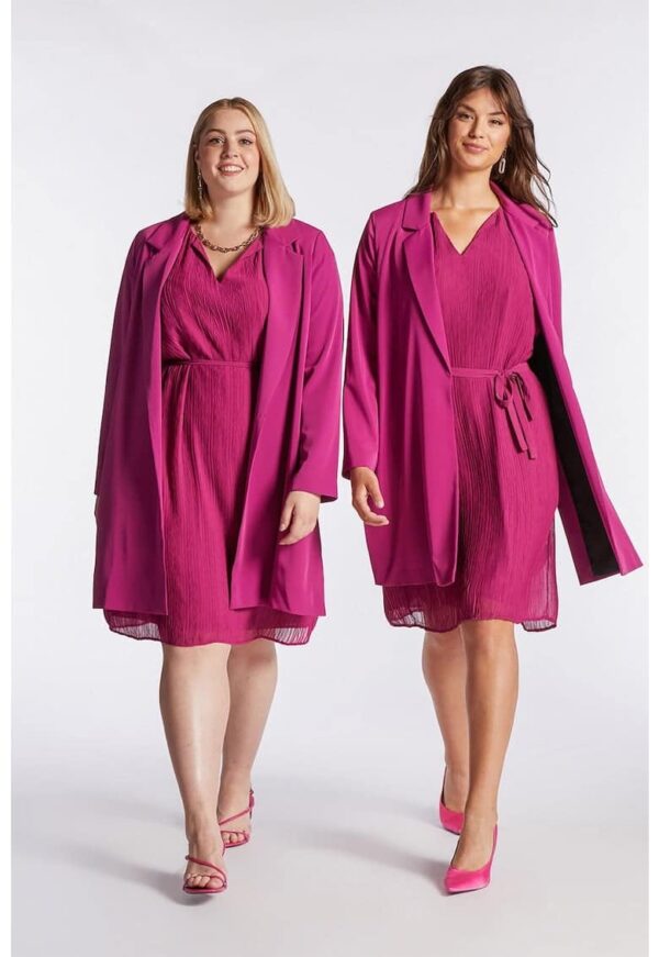 Sacou lung cu spate plisat