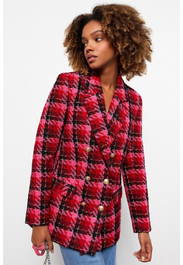 Sacou din tuid cu doua randuri de nasturi