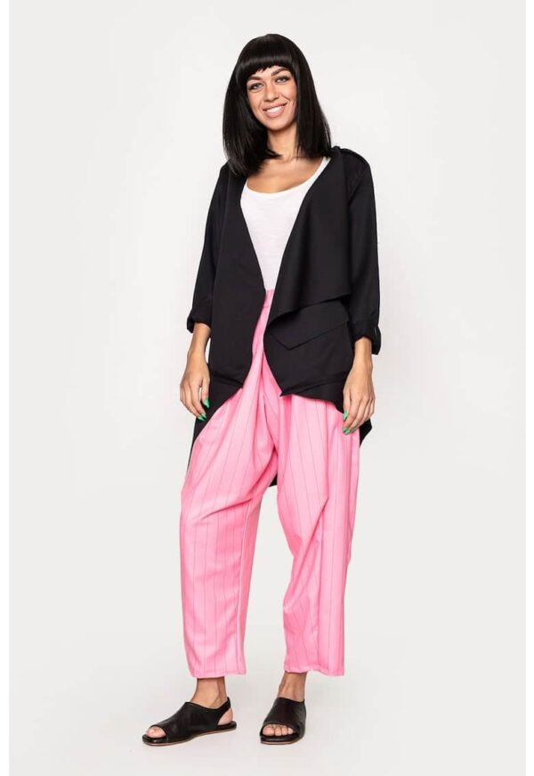 Sacou asimetric din amestec de lana