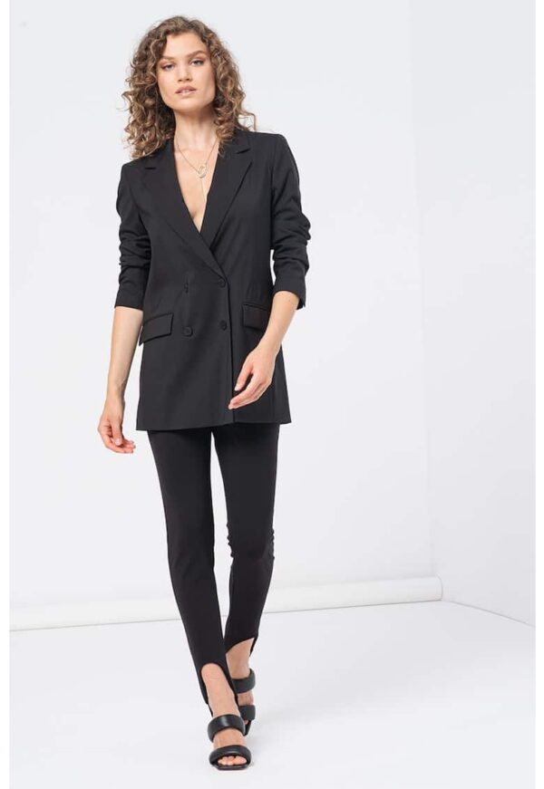 Sacou din amestec de lana cu doua randuri de nasturi Alvia