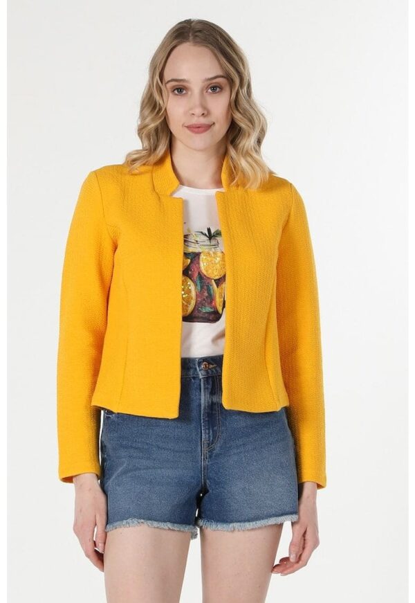 Sacou casual cu aspect texturat