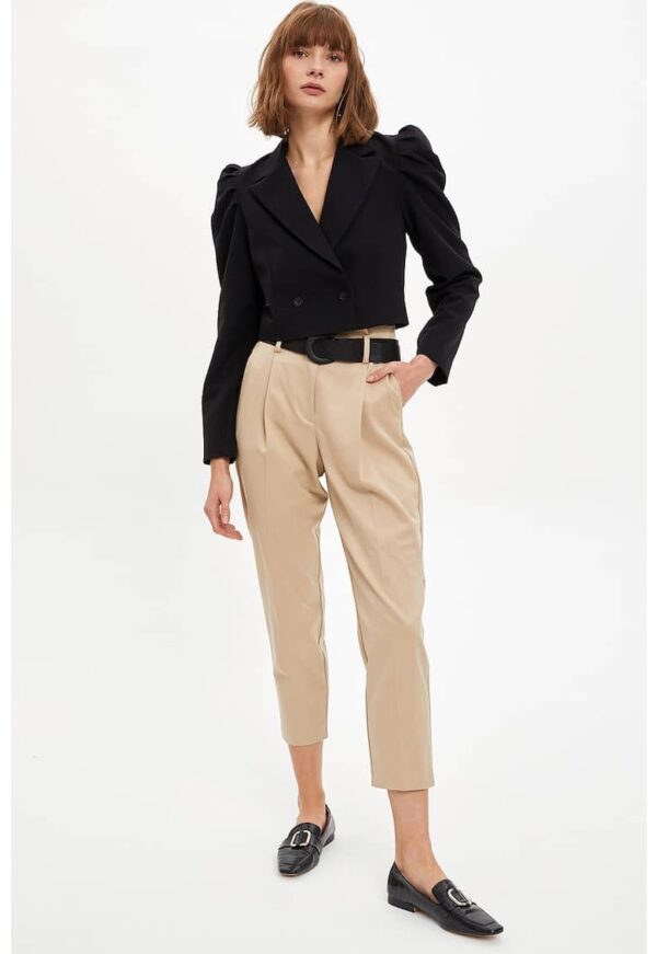 Sacou crop cu maneci bufante