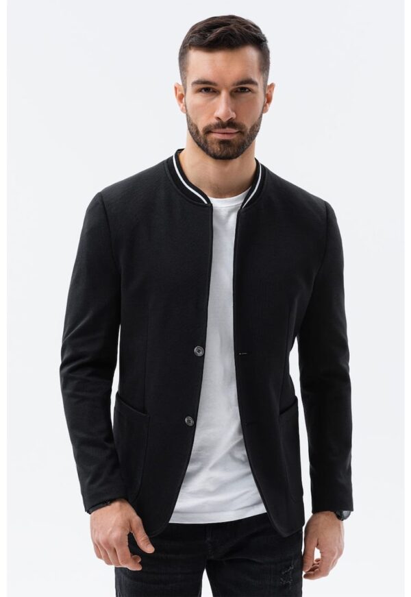 Sacou casual cu guler baseball