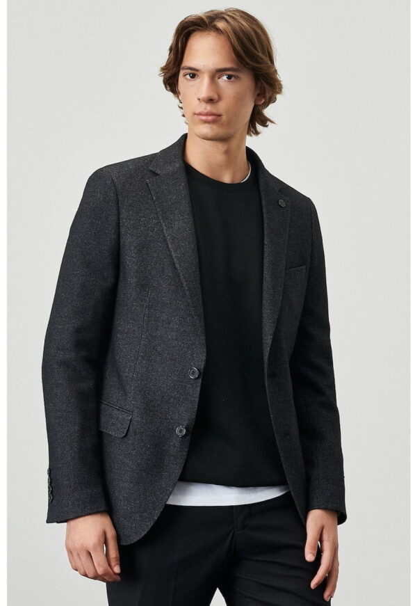 Sacou casual din amestec de lana cu slit pe partea din spate
