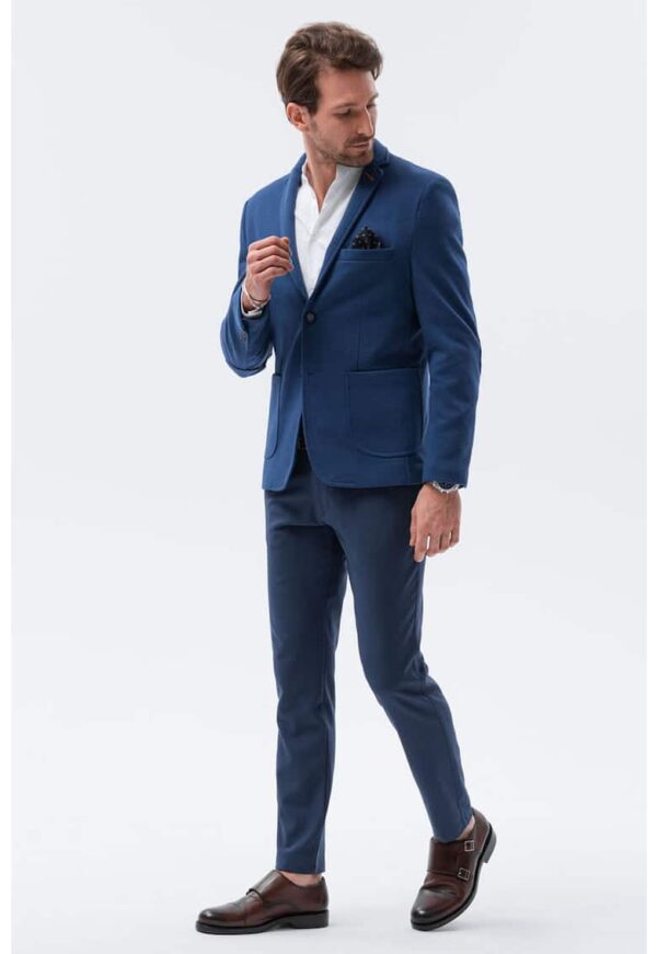 Sacou casual cu revere decupate