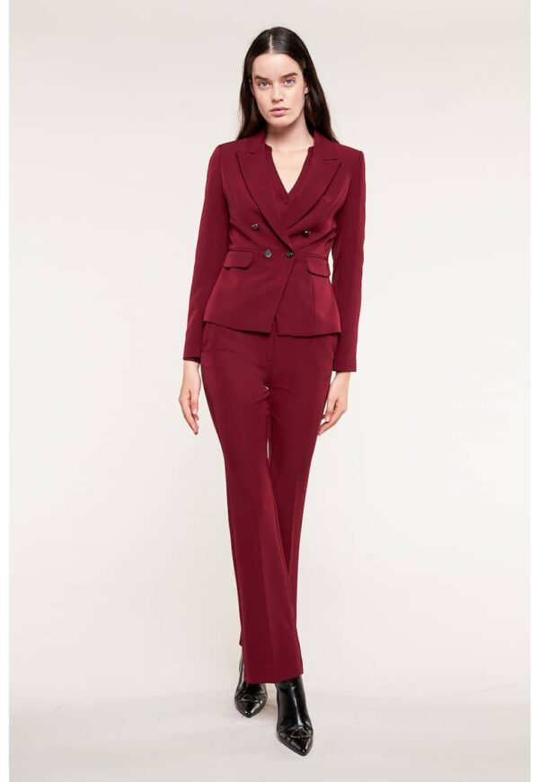 Sacou cu revere decupate si buzunare cu clapa