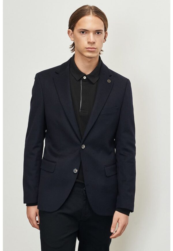 Sacou casual din amestec de lana si casmir