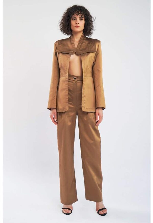 Sacou de matase fara inchidere