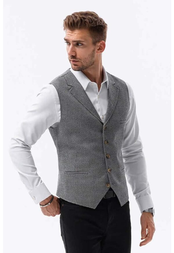 Sacou-vesta cu model uni