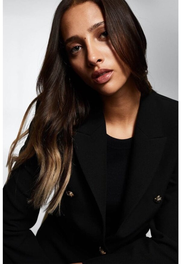 Sacou cu doua randuri de nasturi si revere decupate Candy