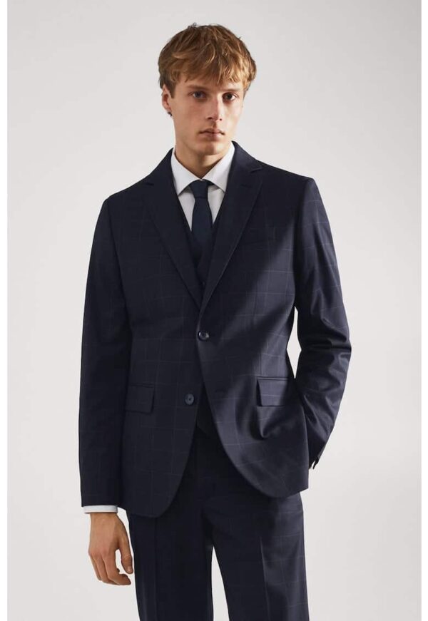 Sacou slim fit cu revere decupate Brasilia