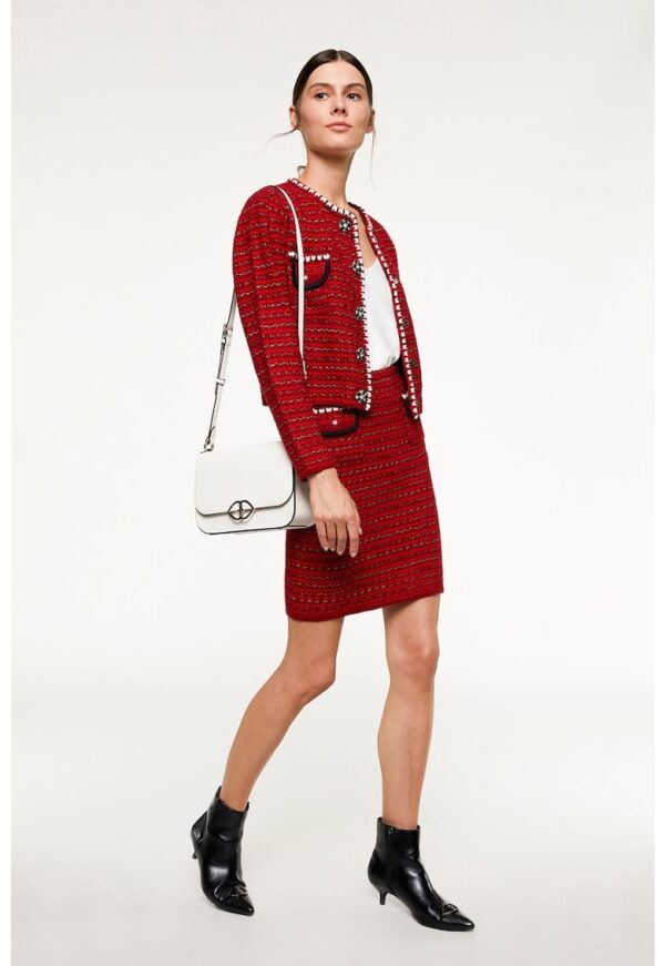 Sacou din amestec de lana cu buzunare frontale cu clapa