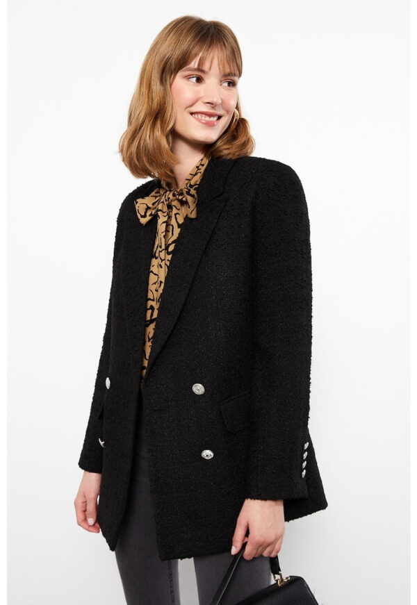 Sacou casual cu model cu doua randuri de nasturi