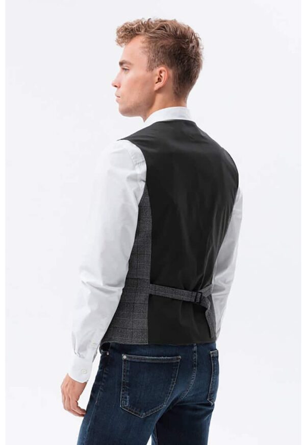 Sacou-vesta cu model in carouri