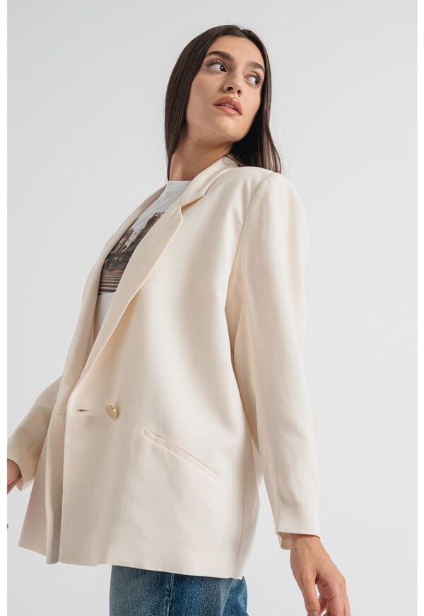 Sacou din lyocell cu doua randuri de nasturi