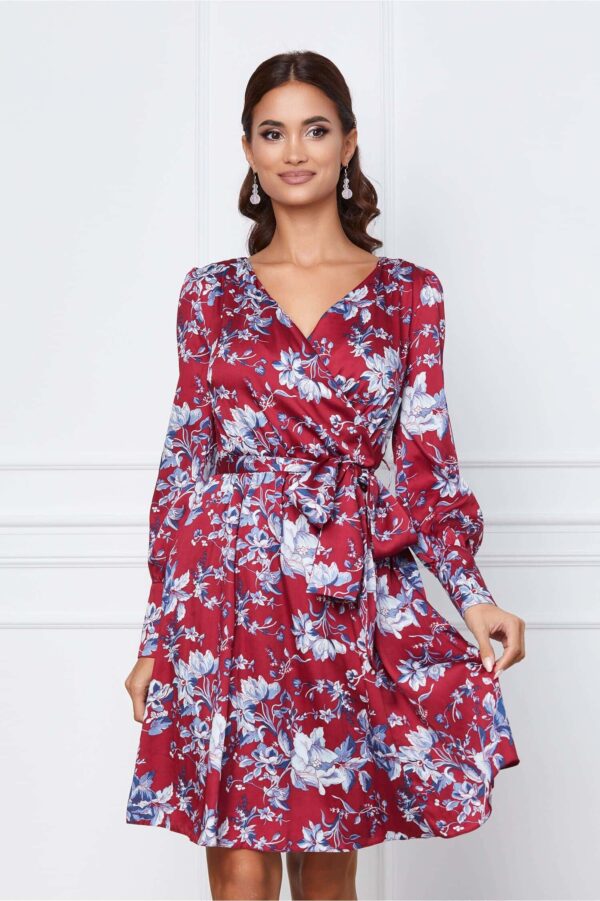 Rochie Dy Fashion bleumarin cu imprimeu albastru