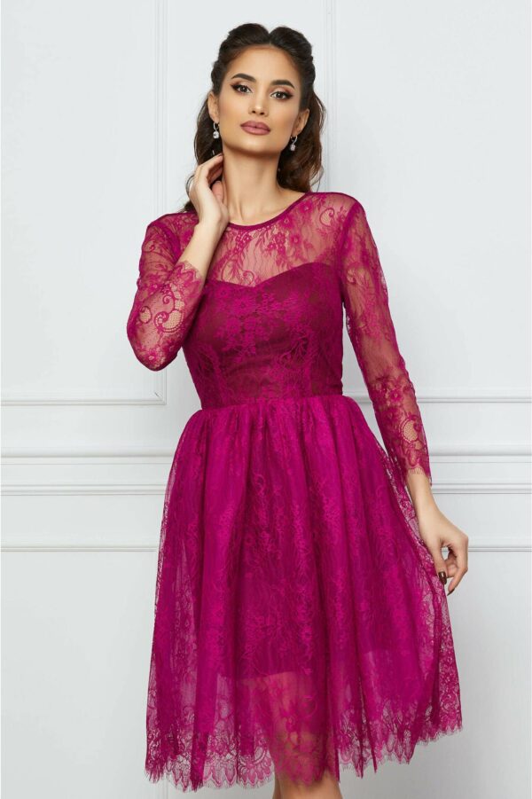 Rochie Dy Fashion lila din dantela