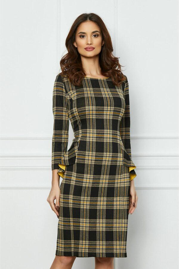 Rochie Ania maro cu animal print