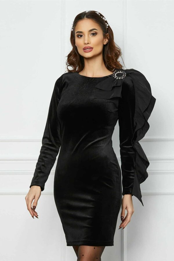 Rochie Ella Collection Estel mov cu paiete