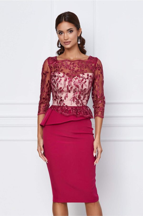 Rochie MBG neagra cu maneci din lurex