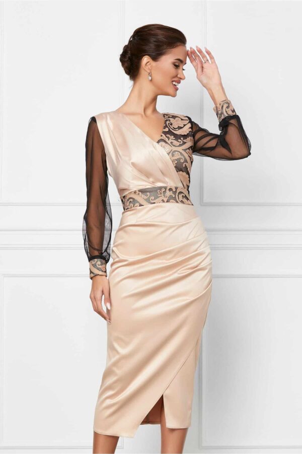 Rochie Moze neagra cu buline din glitter