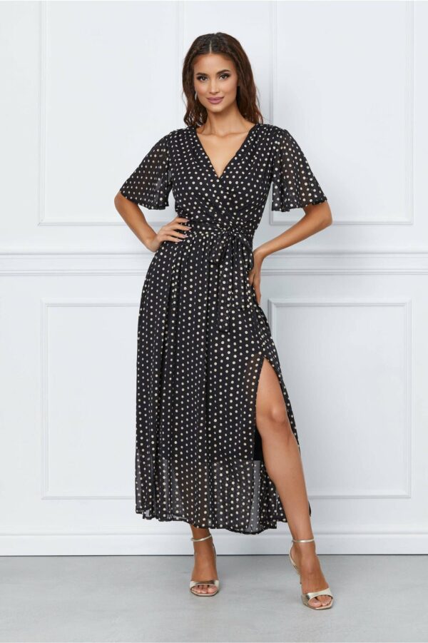 Rochie Ella Collection Ingrid turcoaz cu paiete