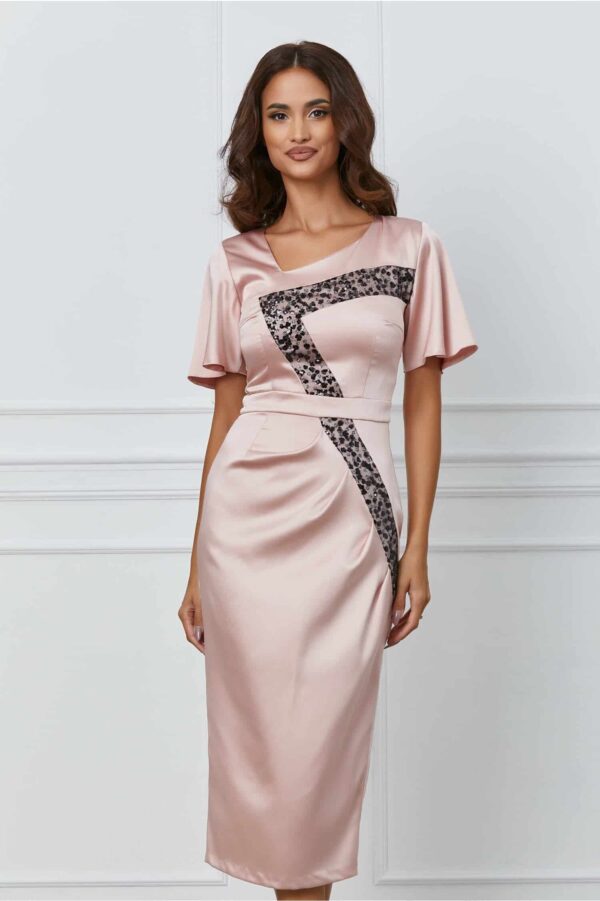 Rochie Moze albastra cu carouri