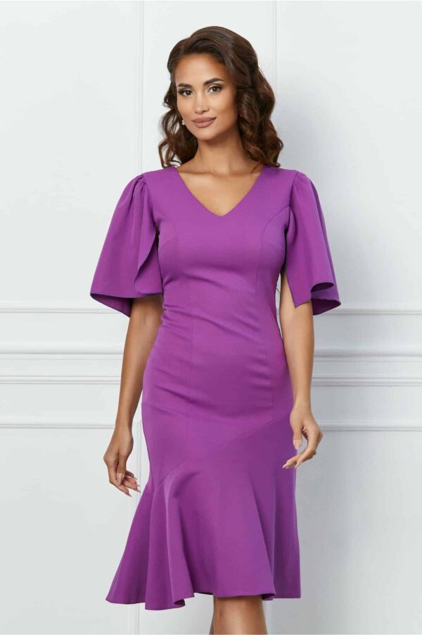 Rochie Moze verde fistic cu fronseu si umeri goi