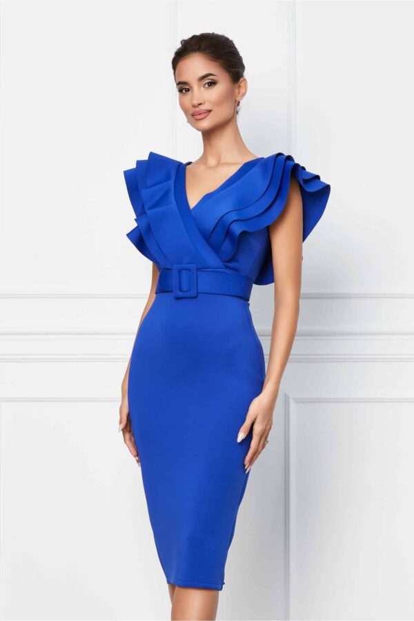 Rochie Mihaela verde cu strasuri stralucitoare