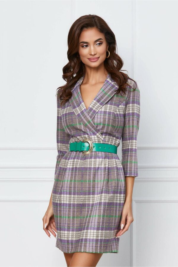 Rochie Sarah neagra din neopren cu strasuri stralucitoare