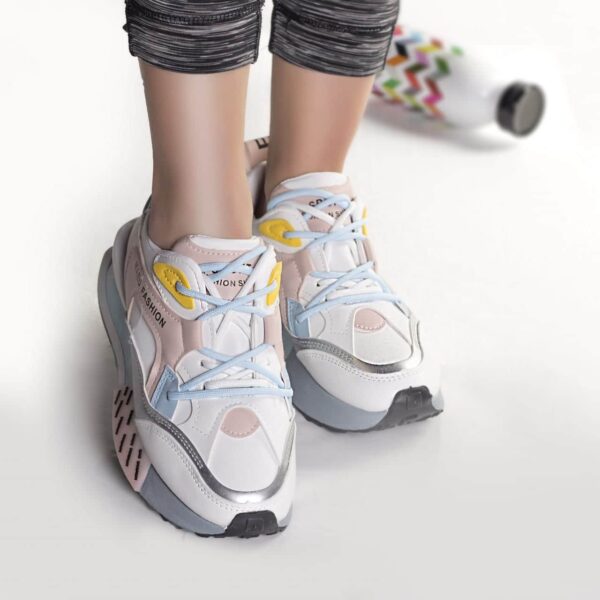 ADIDASI DAMA PIELE ECOLOGICA ALB CU ROZ Juri