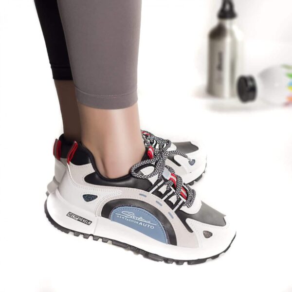 ADIDASI DAMA PIELE ECOLOGICA NEGRU CU ALBi Razan