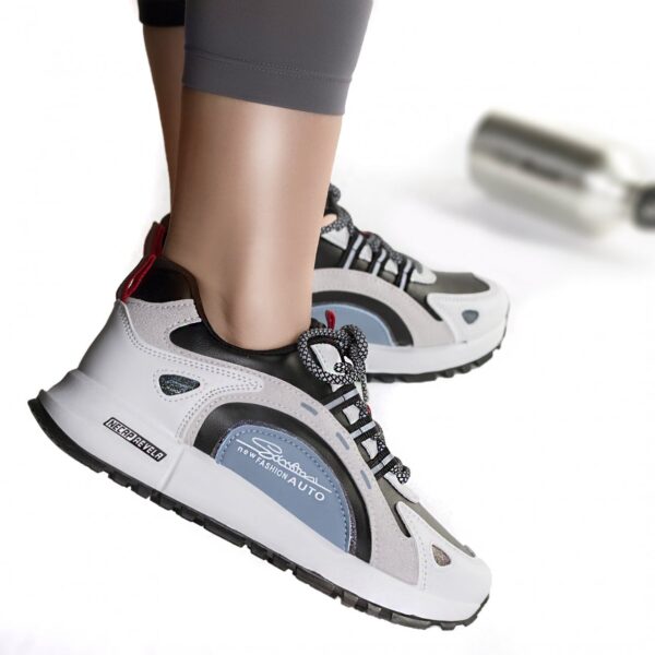 ADIDASI DAMA PIELE ECOLOGICA NEGRU CU ALBi Razan