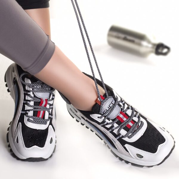 ADIDASI DAMA TEXTIL SI PIELE ECO ALB CU NEGRU Limar