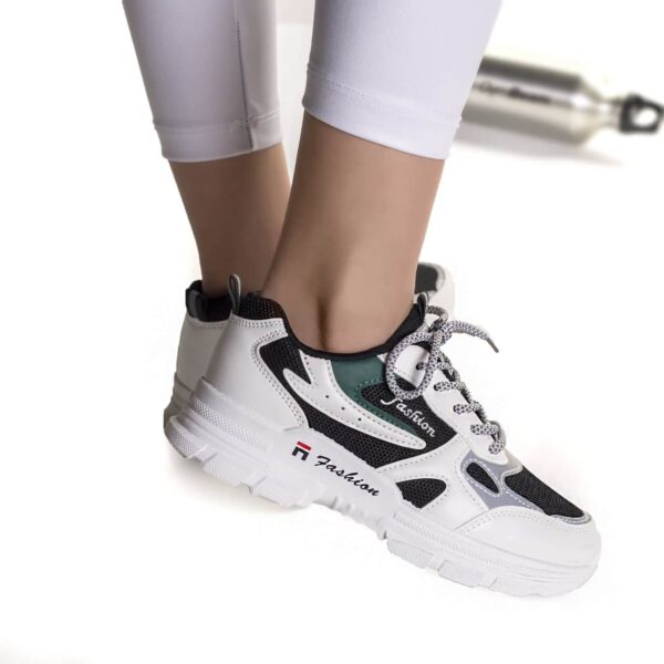 ADIDASI DAMA TEXTIL SI PIELE ECO NEGRU CU ALB Dima