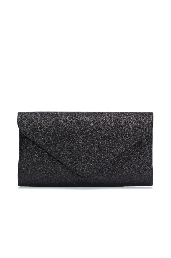Clutch Bella negru cu sclipici