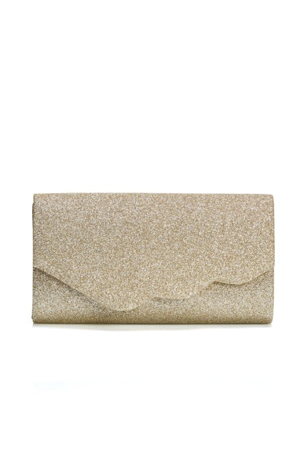 Clutch Erika auriu cu sclipici