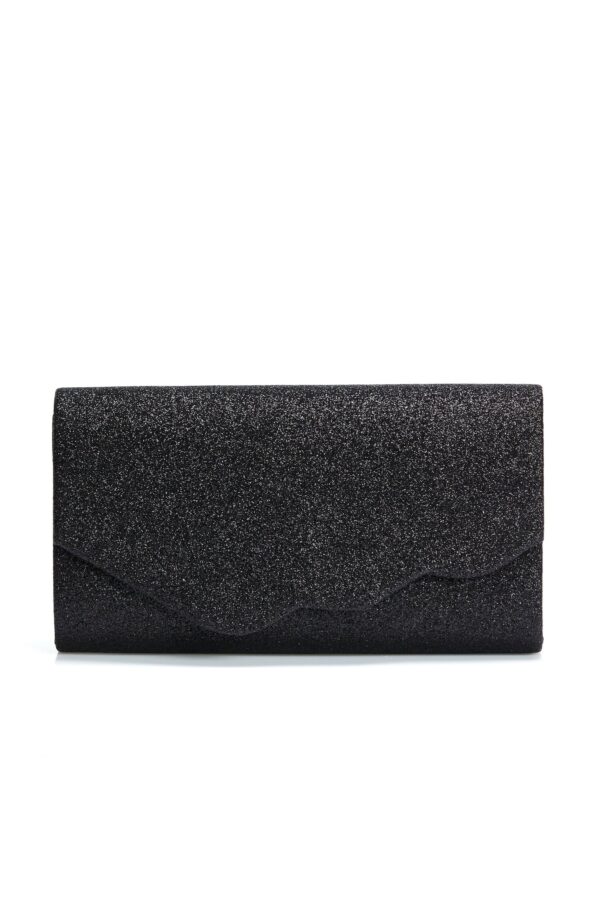 Clutch Erika negru cu sclipici