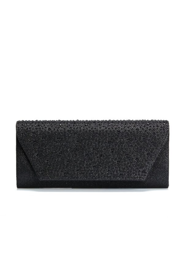 Clutch Jamila negru cu strasuri