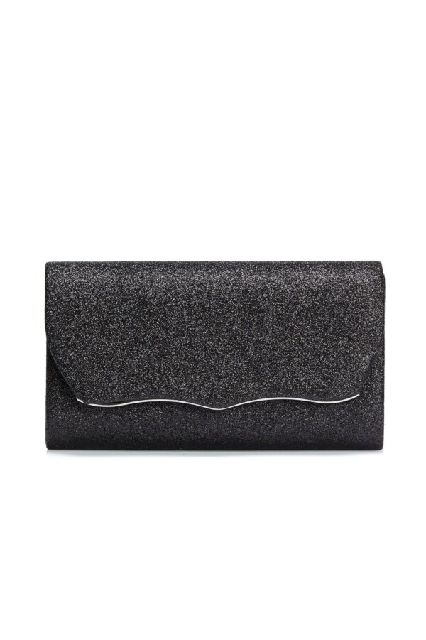 Clutch Minerva negru cu glitter